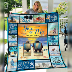 Beach Couple Fleece Blanket JN292 73O57