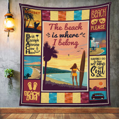 Beach Girl Fleece Blanket JN291 73O53