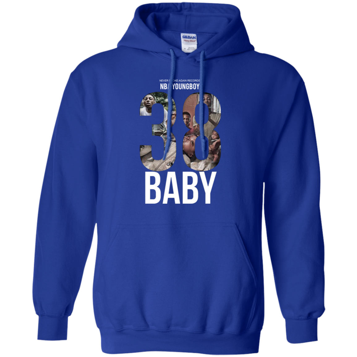 38 Baby Hoodie NBA Youngboy - Royal / S - Sweatshirts