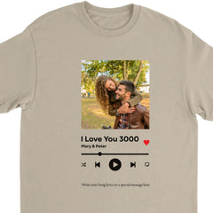 Custom Photos Upload Music player - Spotify personalized shirts gift for Couple 2025