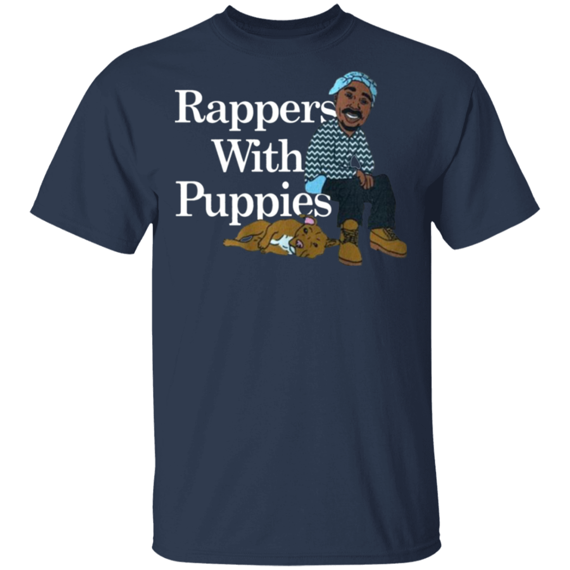 Rappers With Puppies Shirt - Navy