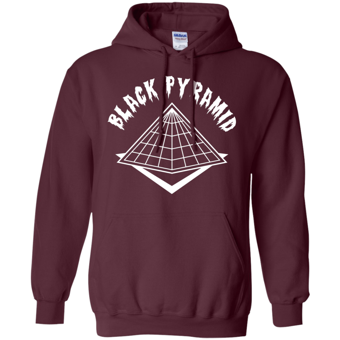 Black Pyramid Hoodie - Maroon - Shipping Worldwide - NINONINE