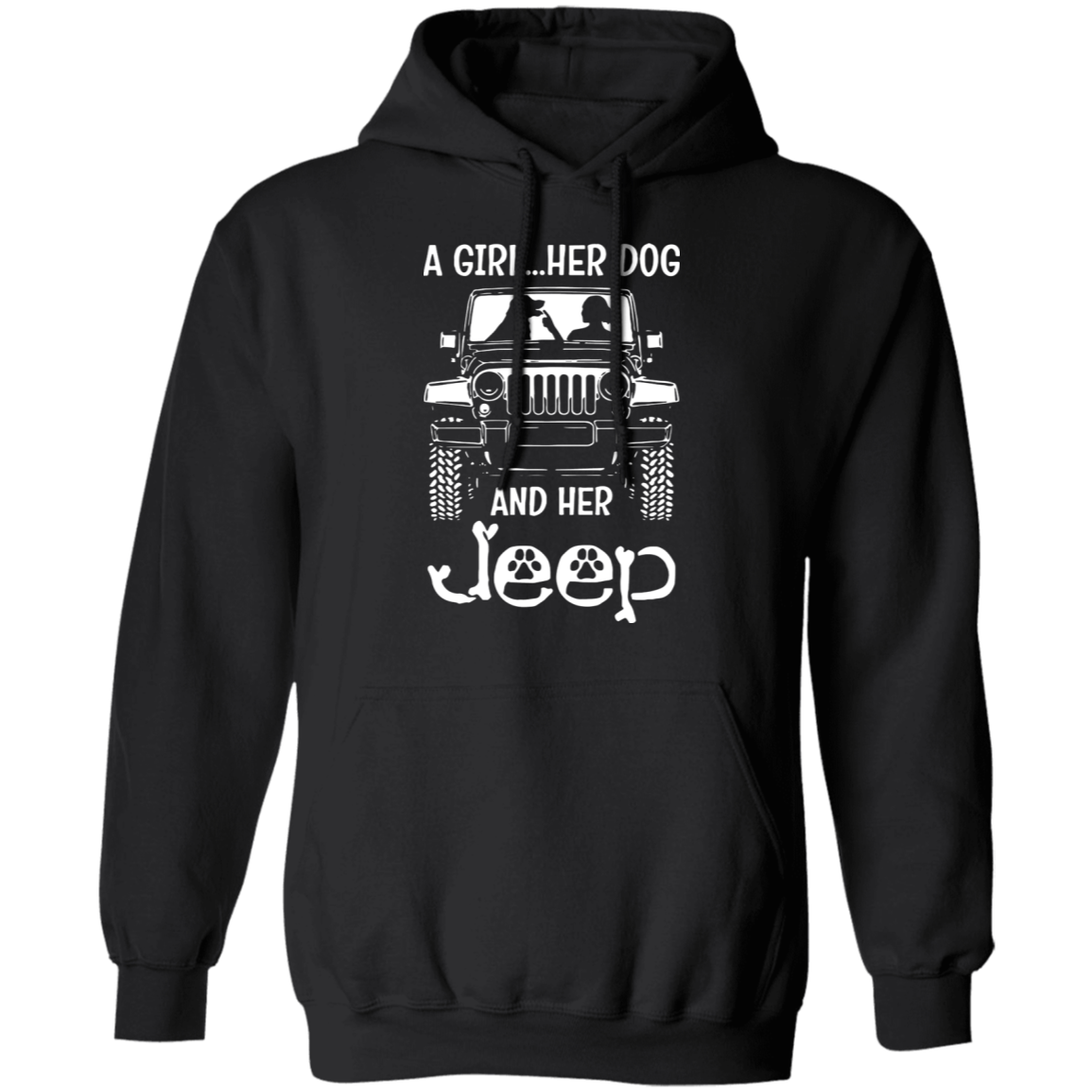 A Girl Her Dog And Her Jeep Hoodie