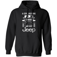 A Girl Her Dog And Her Jeep Hoodie