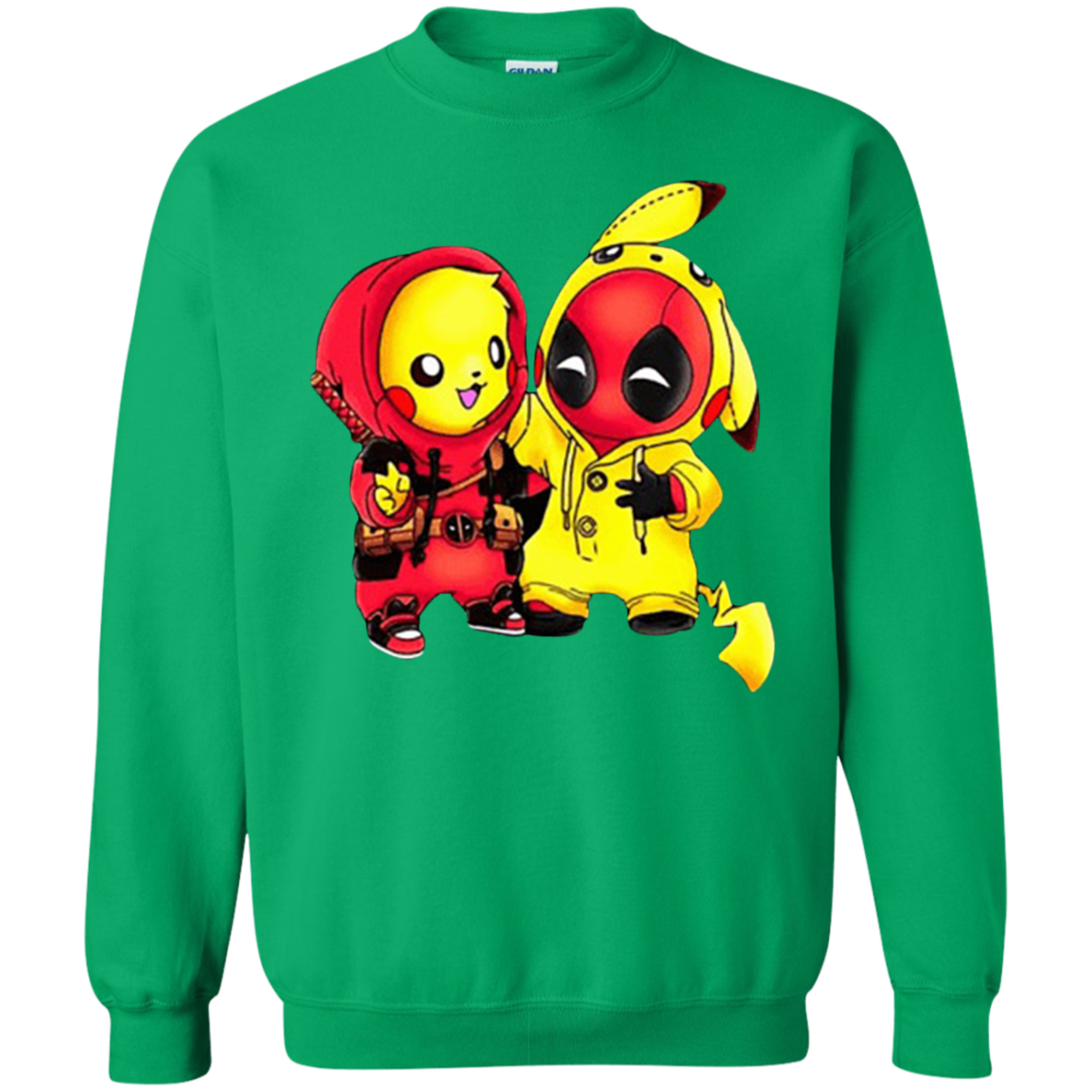 Pikachu Deadpool Sweater - Irish Green - Shipping Worldwide - NINONINE