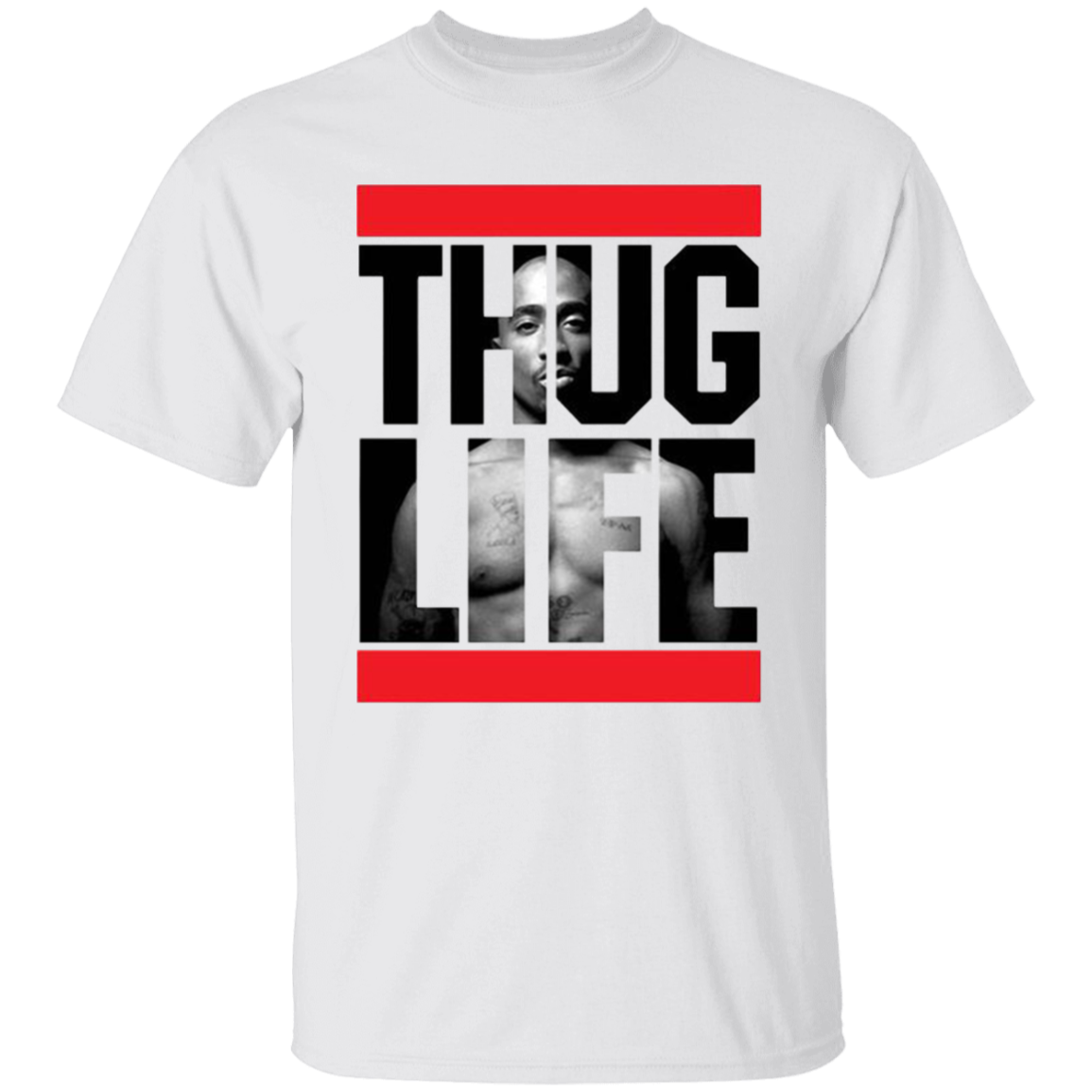 Thug Life 2pac Shirt - White - Worldwide Shipping -  NINONINE