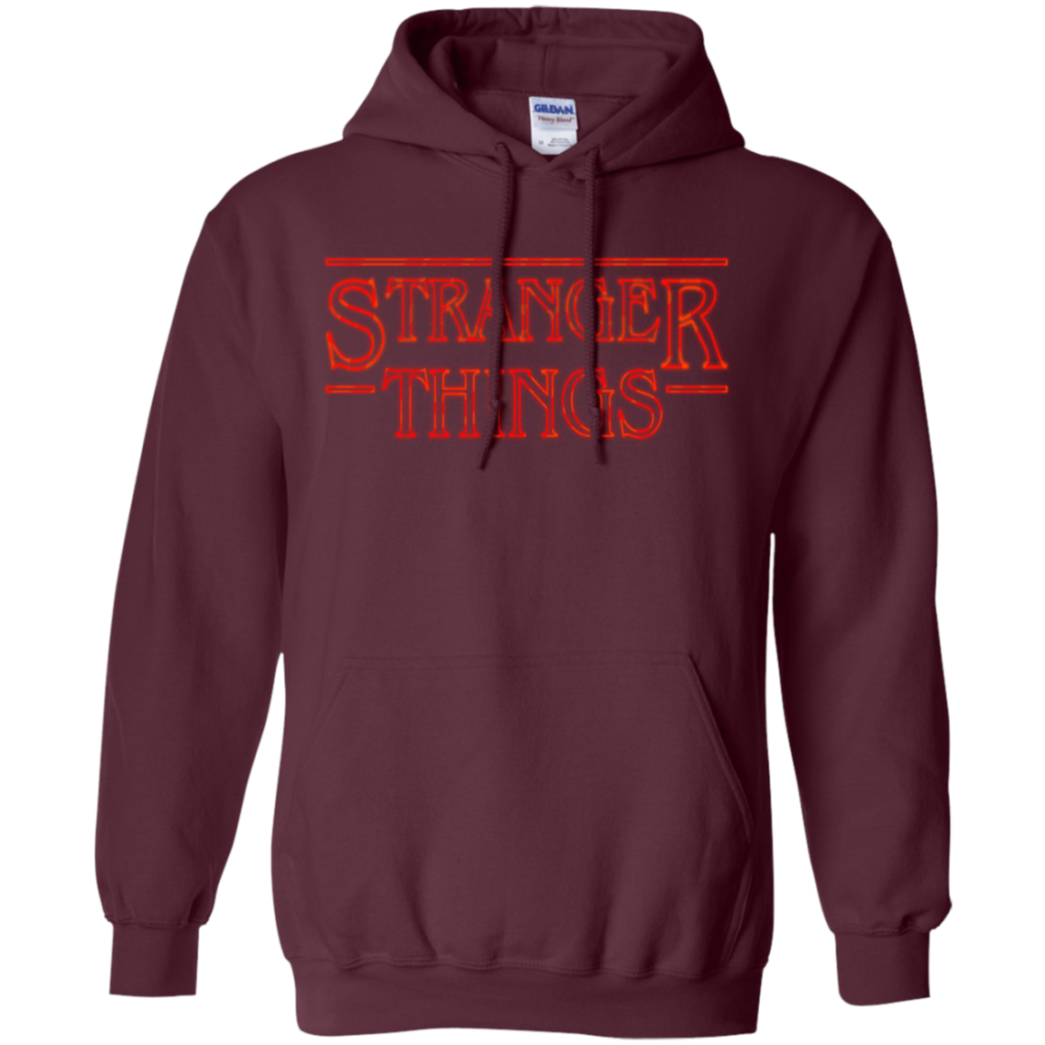 Stranger Things Merch Hoodie - Maroon - Shipping Worldwide - NINONINE