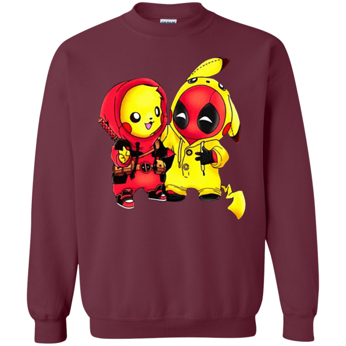 Pikachu Deadpool Sweater - Maroon - Shipping Worldwide - NINONINE