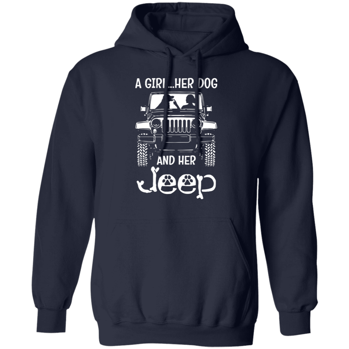 A Girl Her Dog And Her Jeep Hoodie