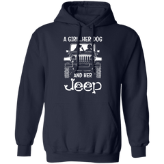 A Girl Her Dog And Her Jeep Hoodie