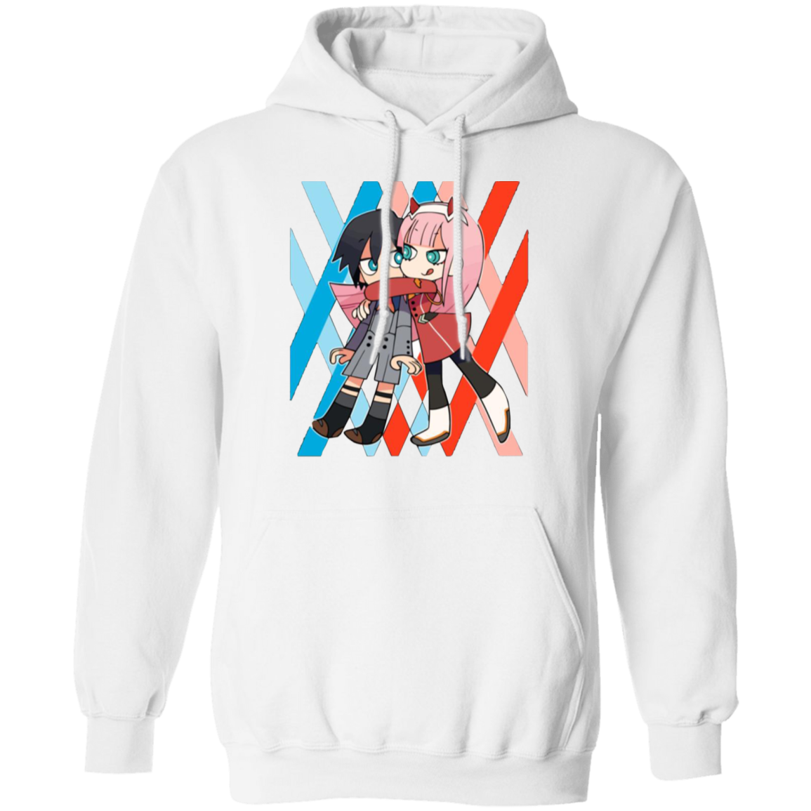 Darling In The Franxx Hoodie - White - Worldwide Shipping - NINONINE