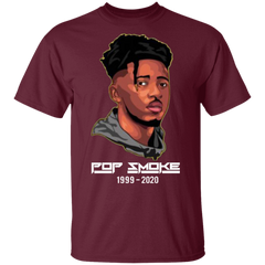 Pop Smoke Shirt Maroon