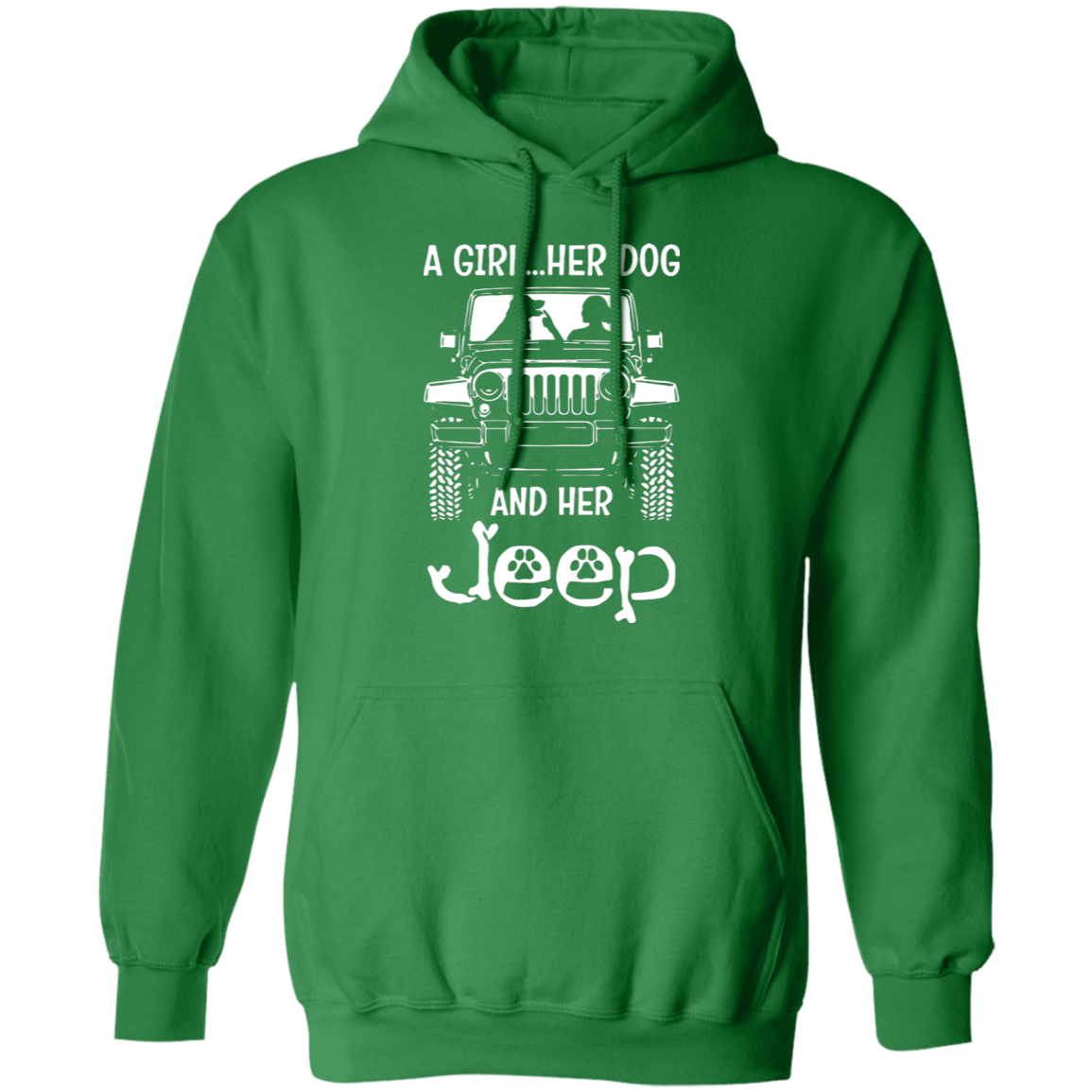 A Girl Her Dog And Her Jeep Hoodie