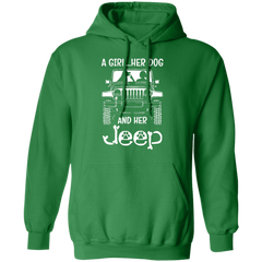 A Girl Her Dog And Her Jeep Hoodie