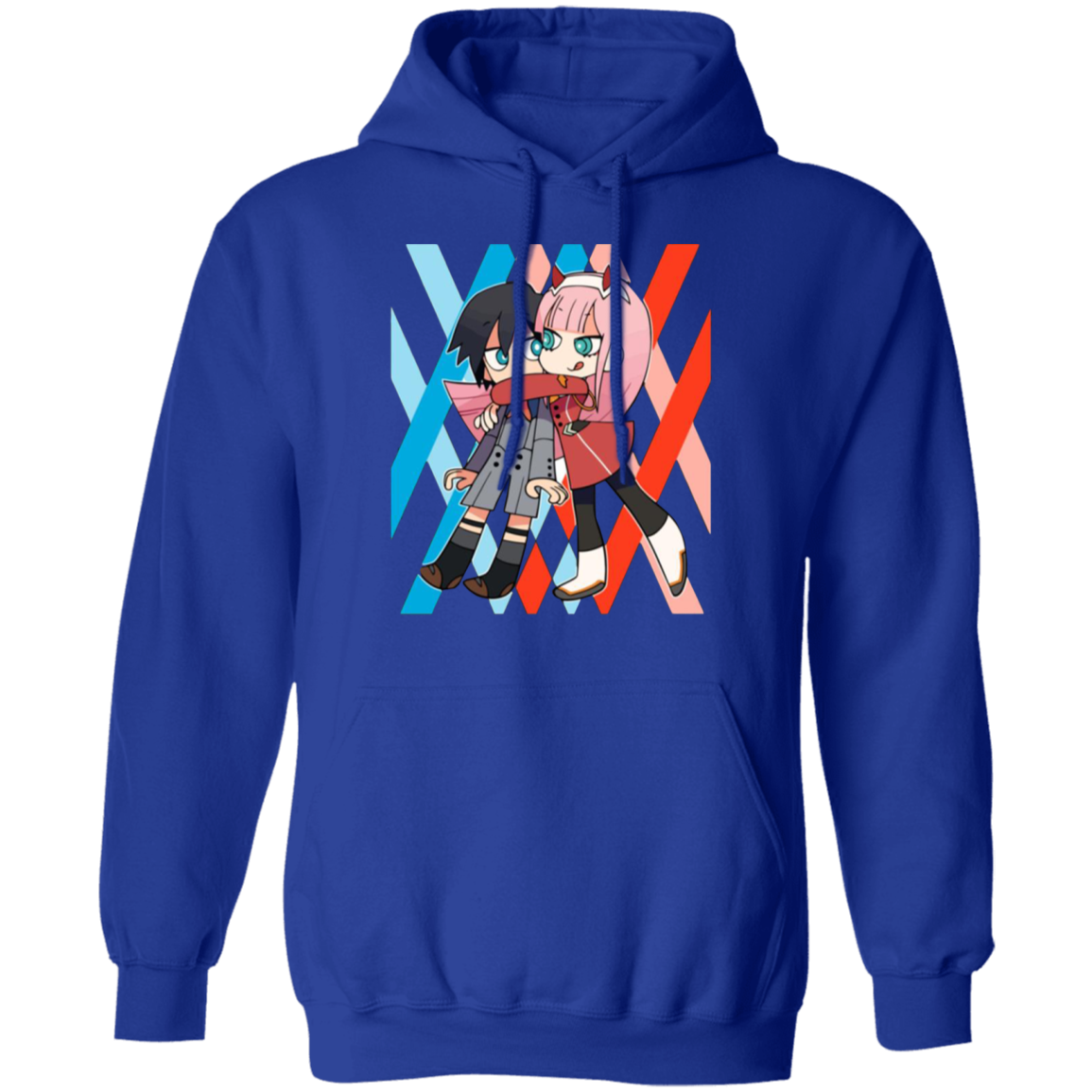 Darling In The Franxx Hoodie - Royal - Worldwide Shipping - NINONINE