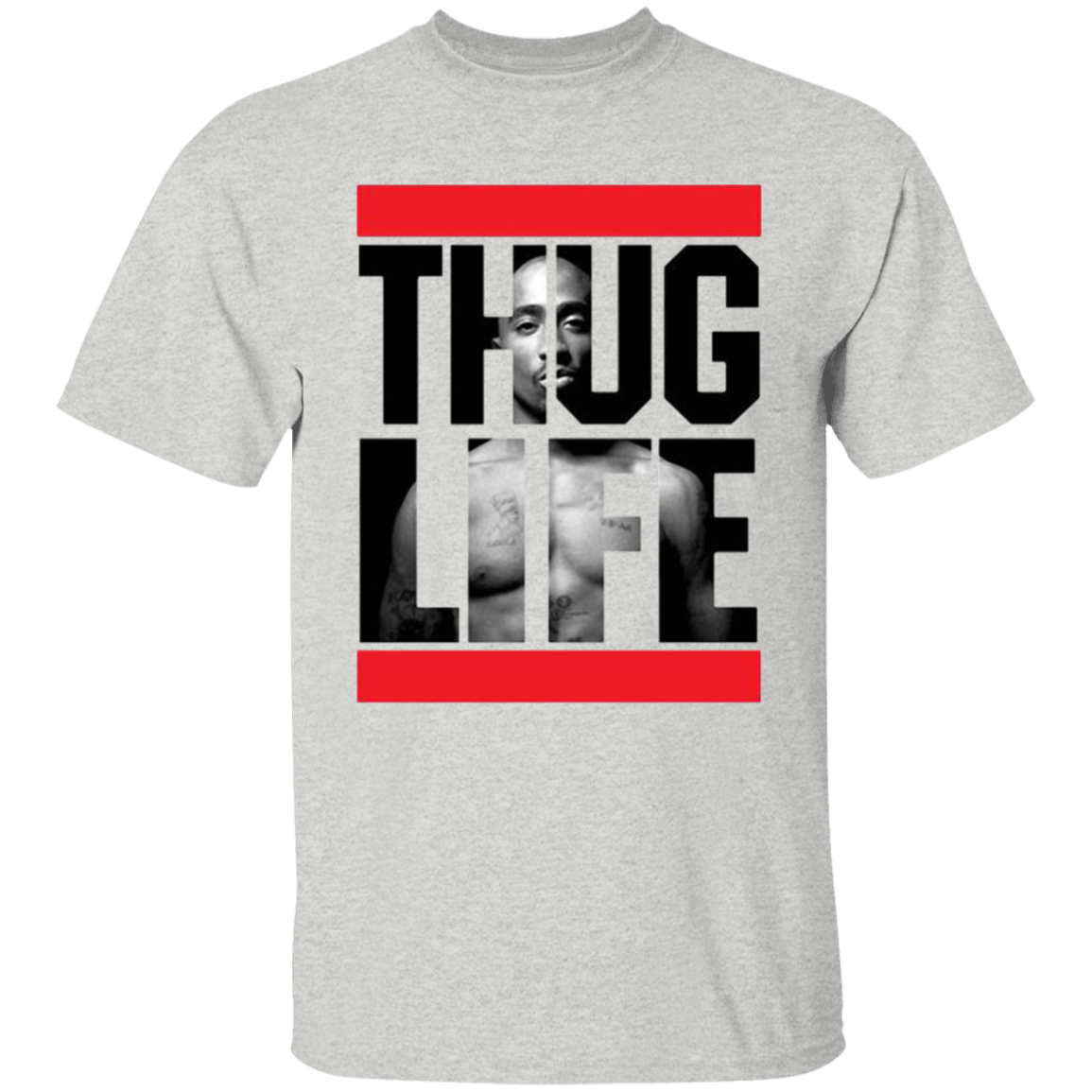 Thug Life 2pac Shirt - Ash - Worldwide Shipping -  NINONINE