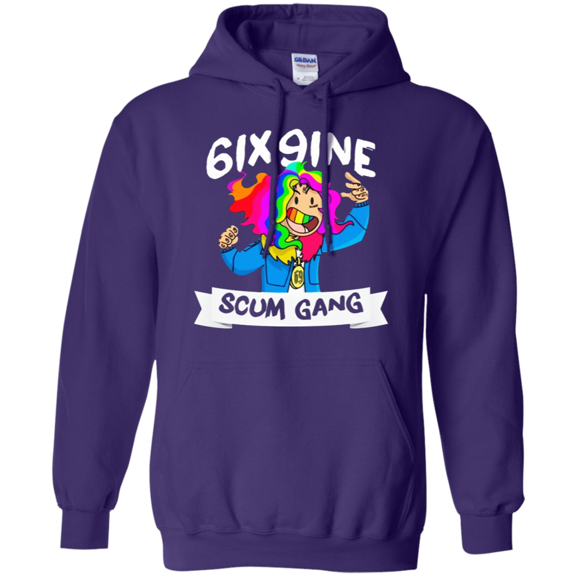 6ix9ine Hoodie - Purple - Shipping Worldwide - NINONINE