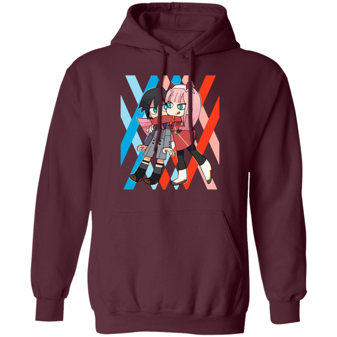 Darling In The Franxx Hoodie - Maroon - Worldwide Shipping - NINONINE