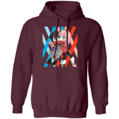 Darling In The Franxx Hoodie - Maroon - Worldwide Shipping - NINONINE