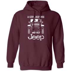 A Girl Her Dog And Her Jeep Hoodie