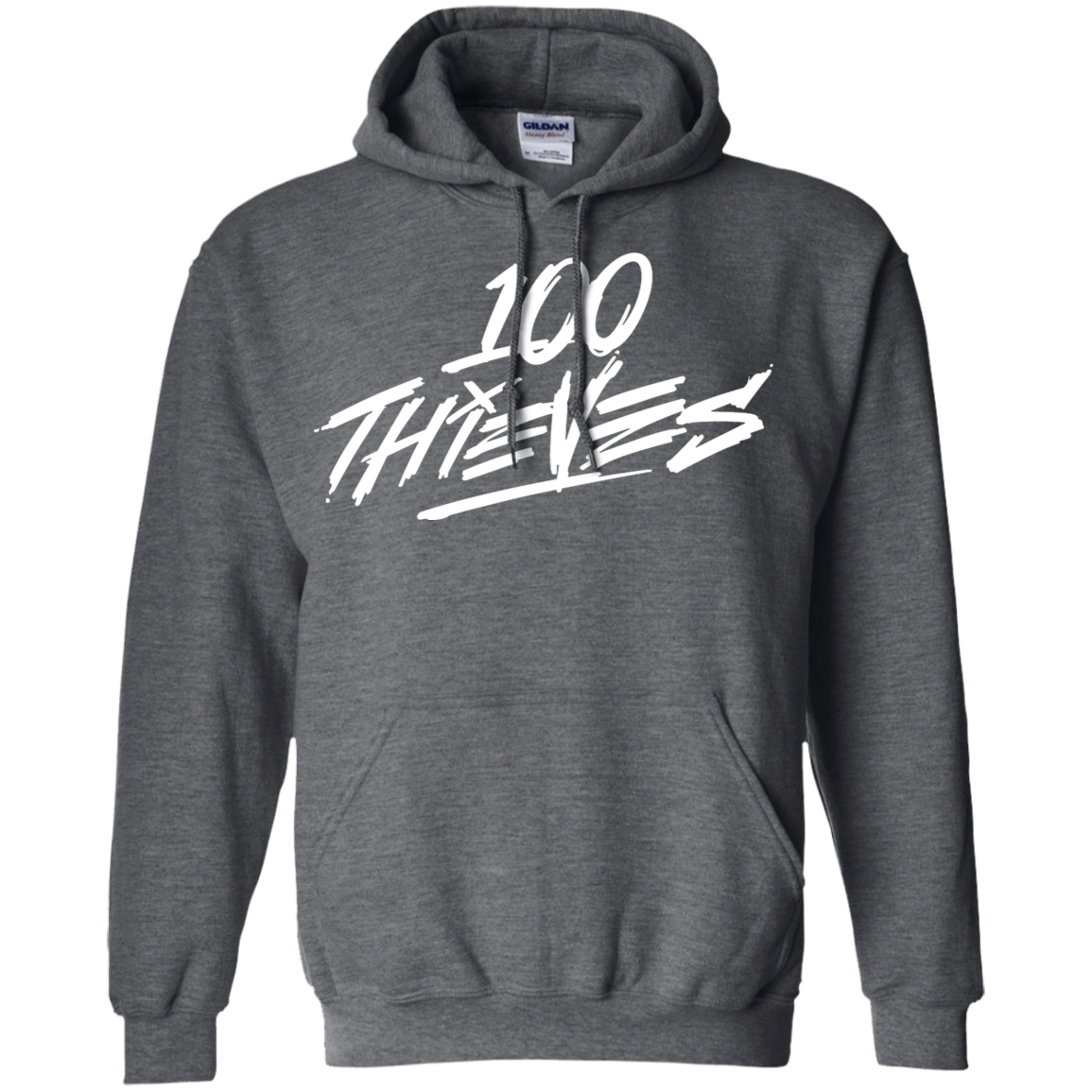 100 Thieves Hoodie - Dark Heather - Shipping Worldwide - NINONINE