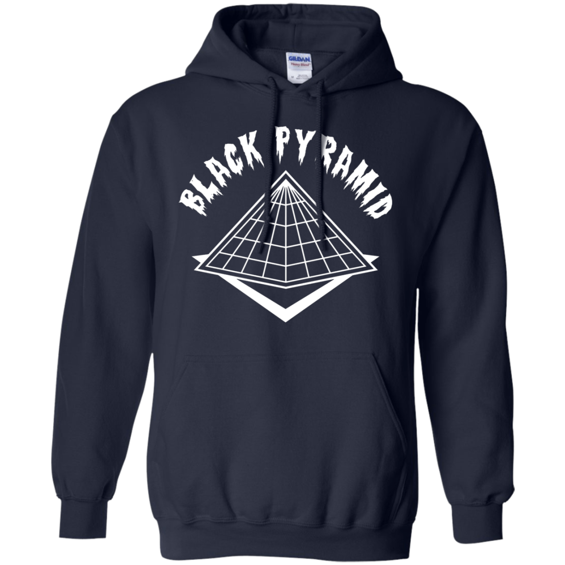 Black Pyramid Hoodie - Navy - Shipping Worldwide - NINONINE