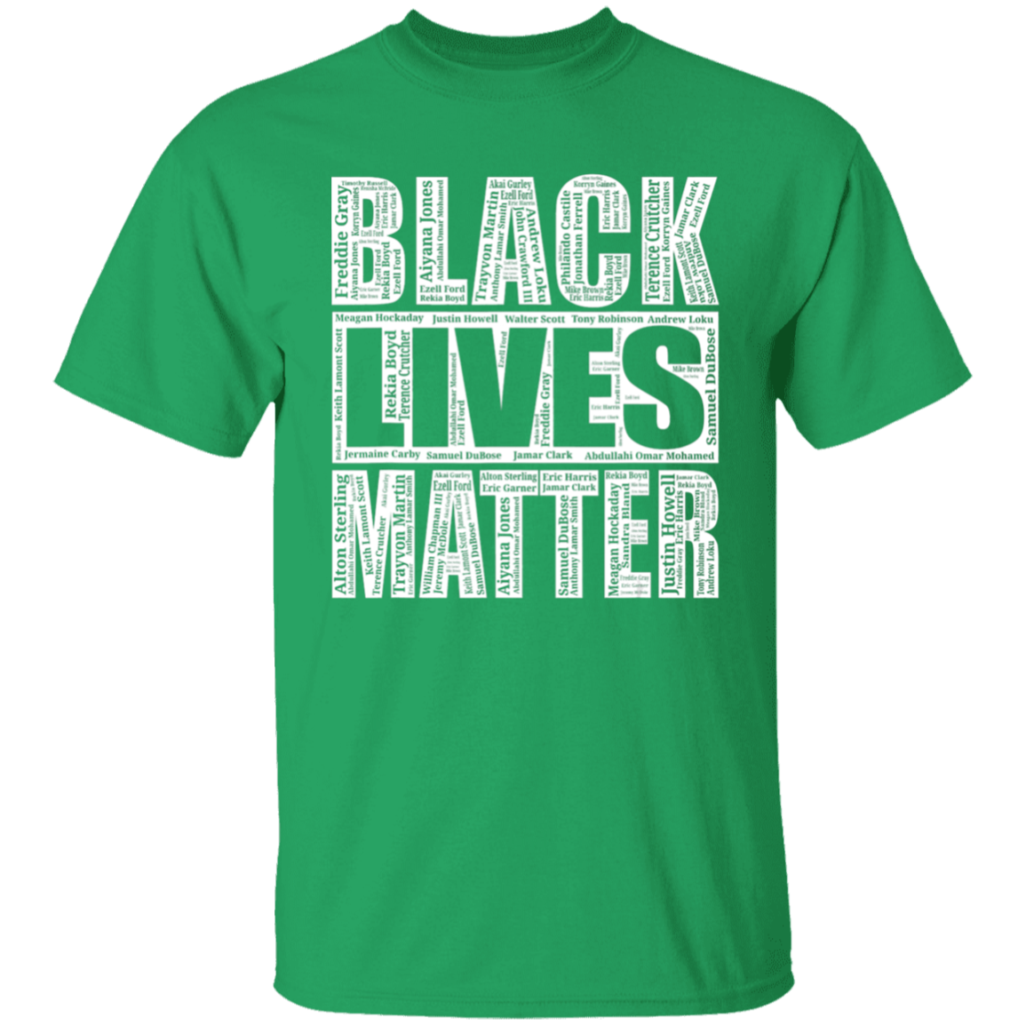 Black Lives Matter With Names Of Victims Shirt - NINONINE