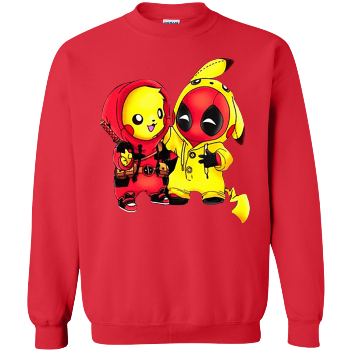 Pikachu Deadpool Sweater - Red - Shipping Worldwide - NINONINE