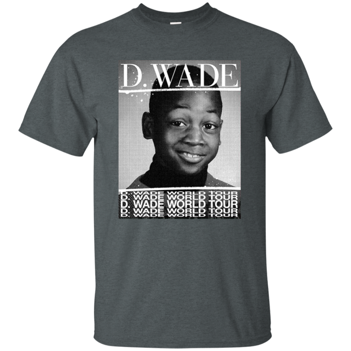 Dwyane Wade World Tour Shirt - Dark Heather - Shipping Worldwide - NINONINE