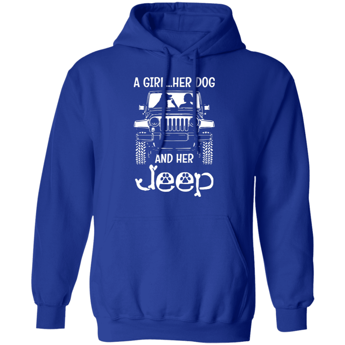 A Girl Her Dog And Her Jeep Hoodie