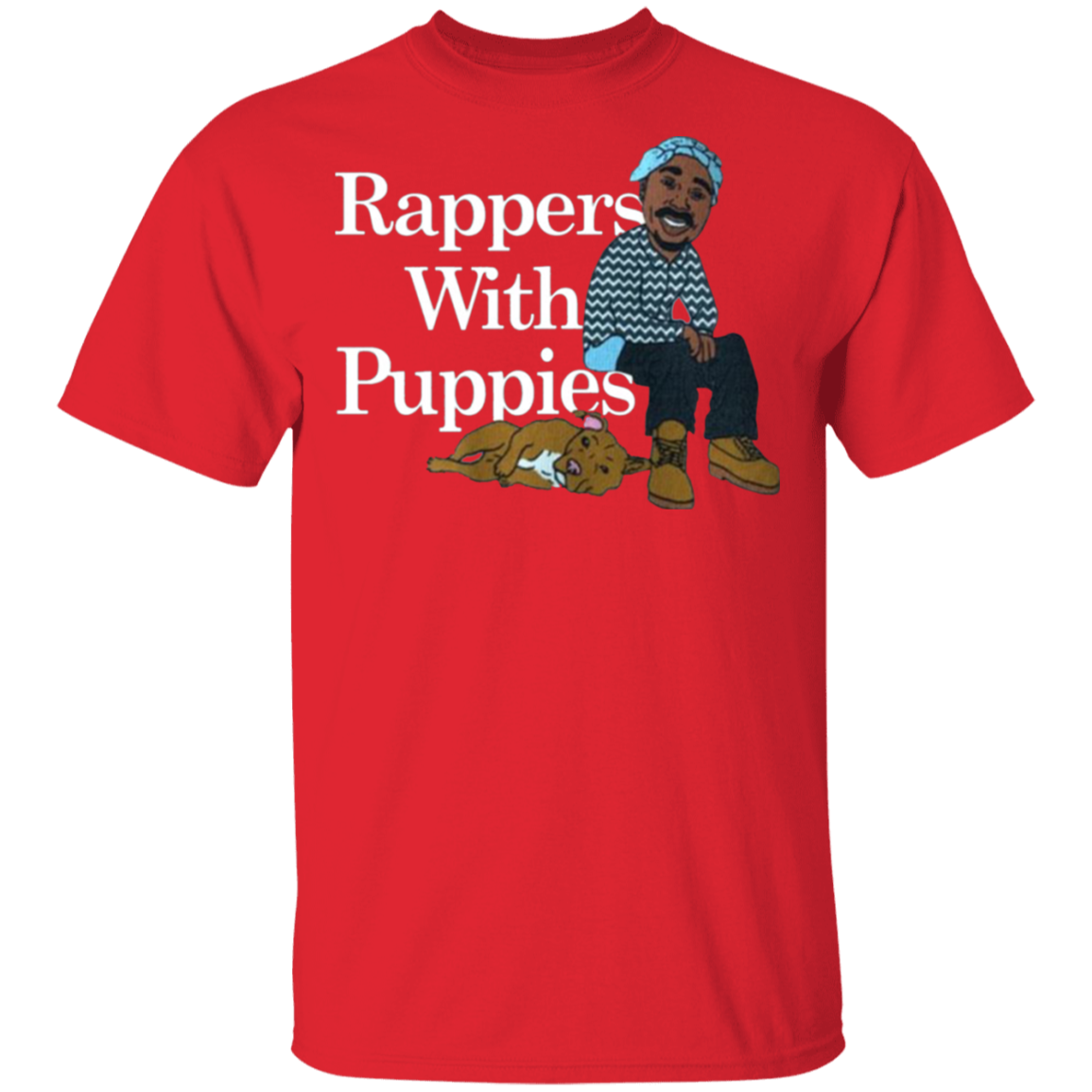 Rappers With Puppies Shirt - Red