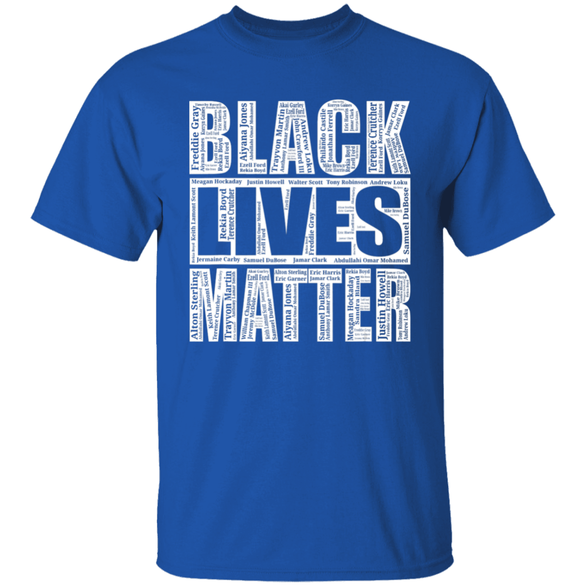 Black Lives Matter With Names Of Victims Shirt - NINONINE