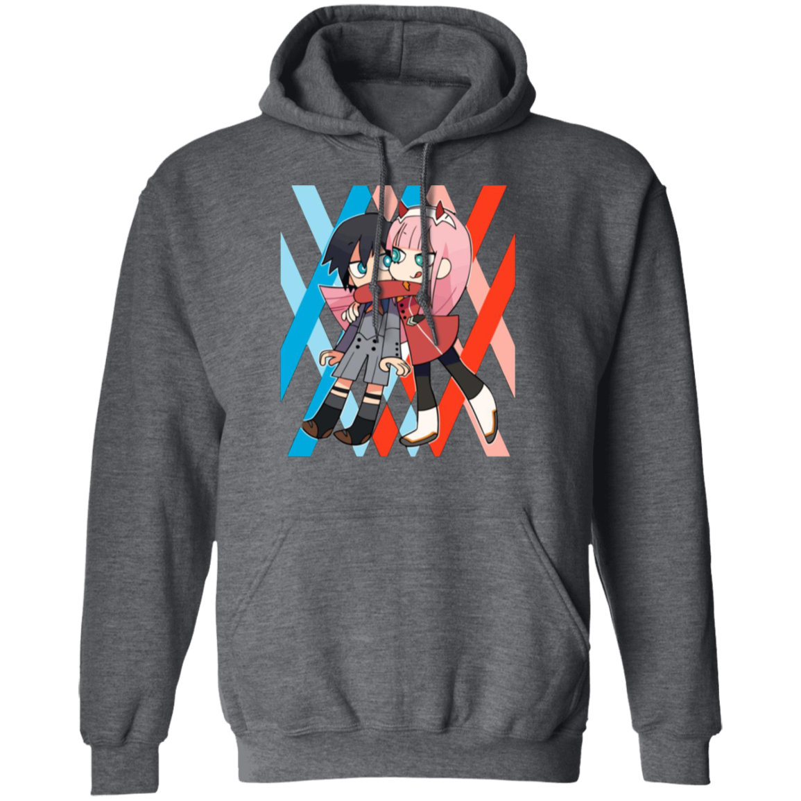 Darling In The Franxx Hoodie - Dark Heather - Worldwide Shipping - NINONINE