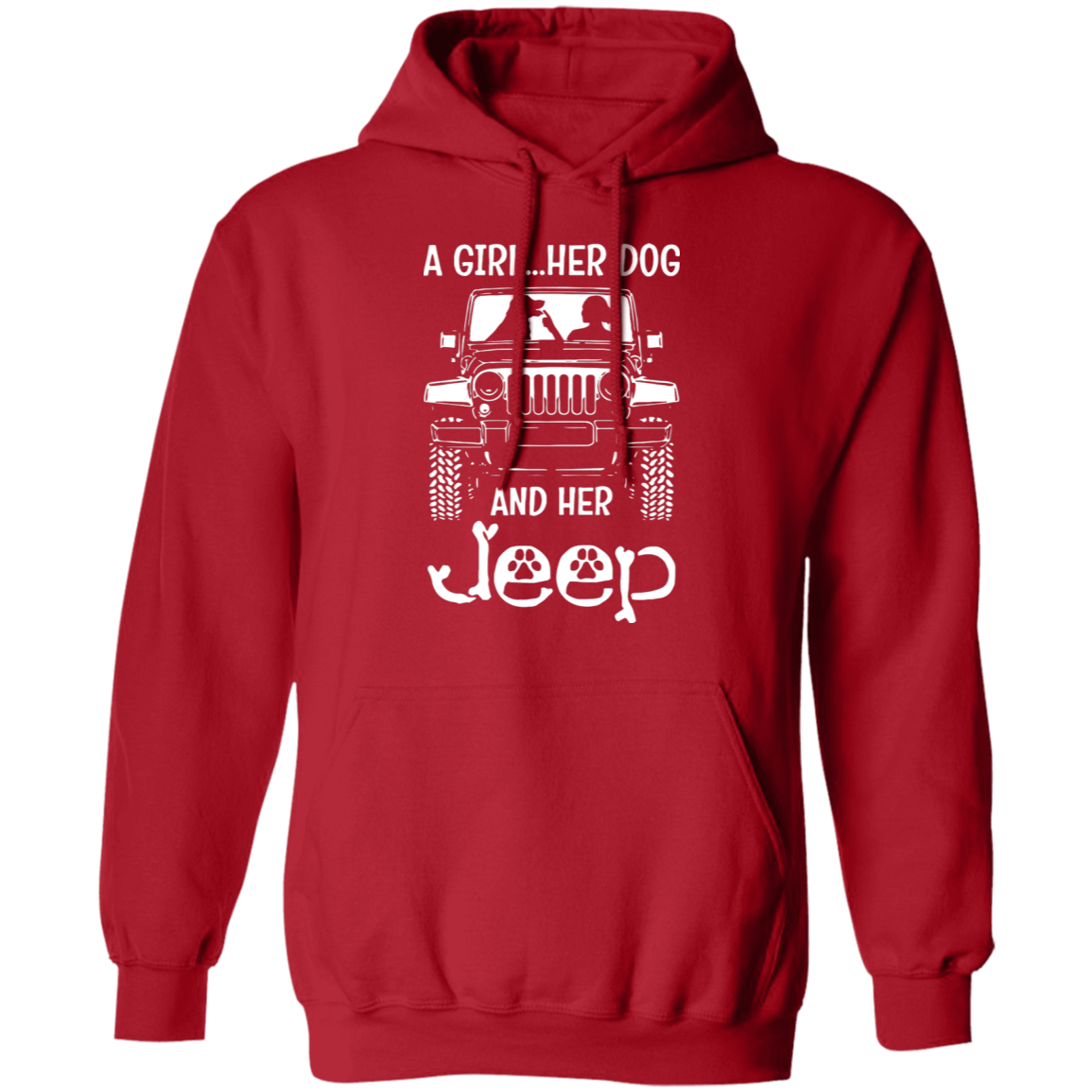 A Girl Her Dog And Her Jeep Hoodie