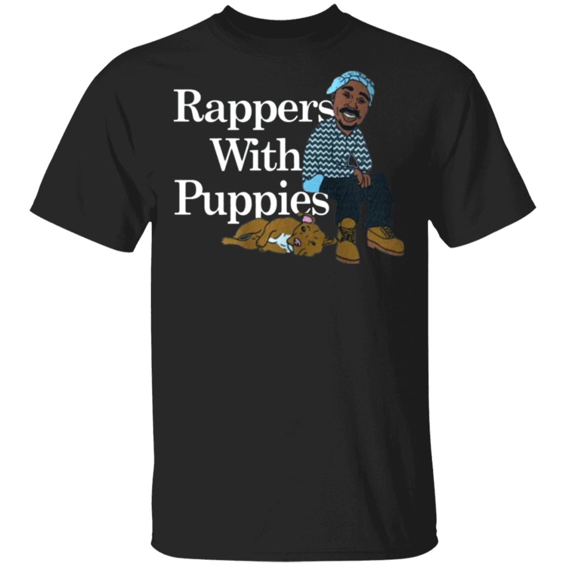 Rappers With Puppies Shirt - Black