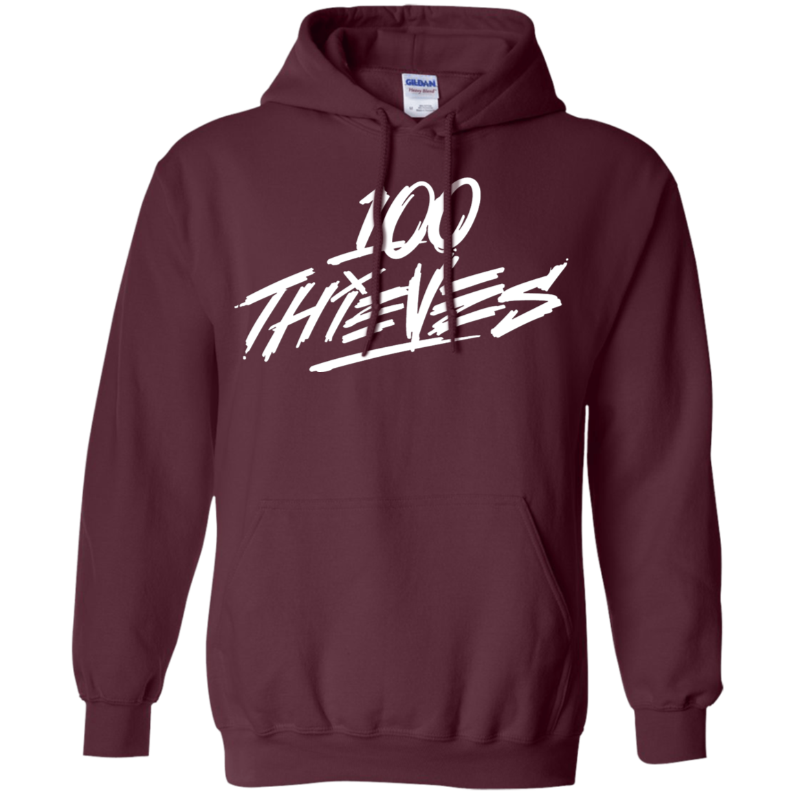 100 Thieves Hoodie - Maroon - Shipping Worldwide - NINONINE