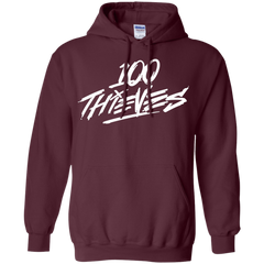 100 Thieves Hoodie - Maroon - Shipping Worldwide - NINONINE