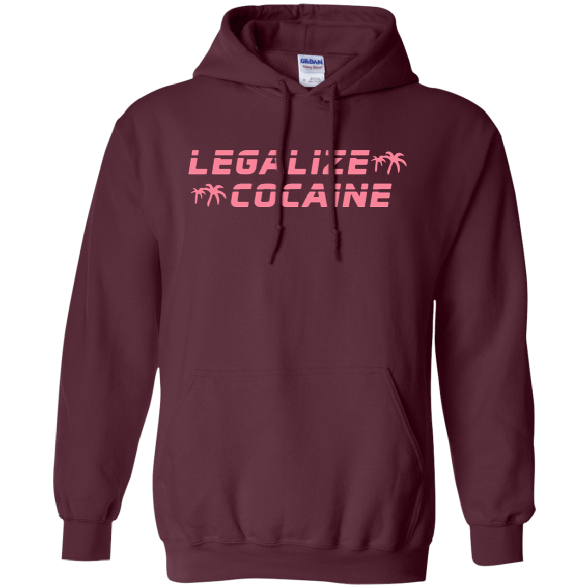 Legalize Cocaine Hoodie - Maroon - Shipping Worldwide - NINONINE