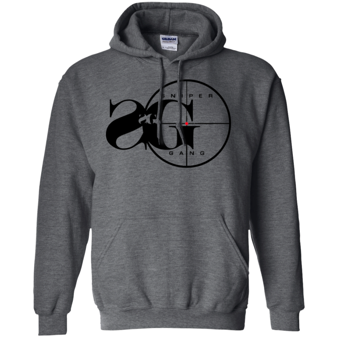 Sniper Gang Hoodie Light - Dark Heather - Shipping Worldwide - NINONINE