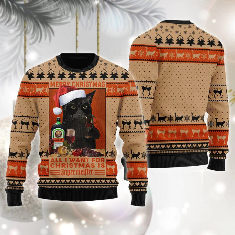 Jagermeister Is All I Want For Christmas Ugly Sweater