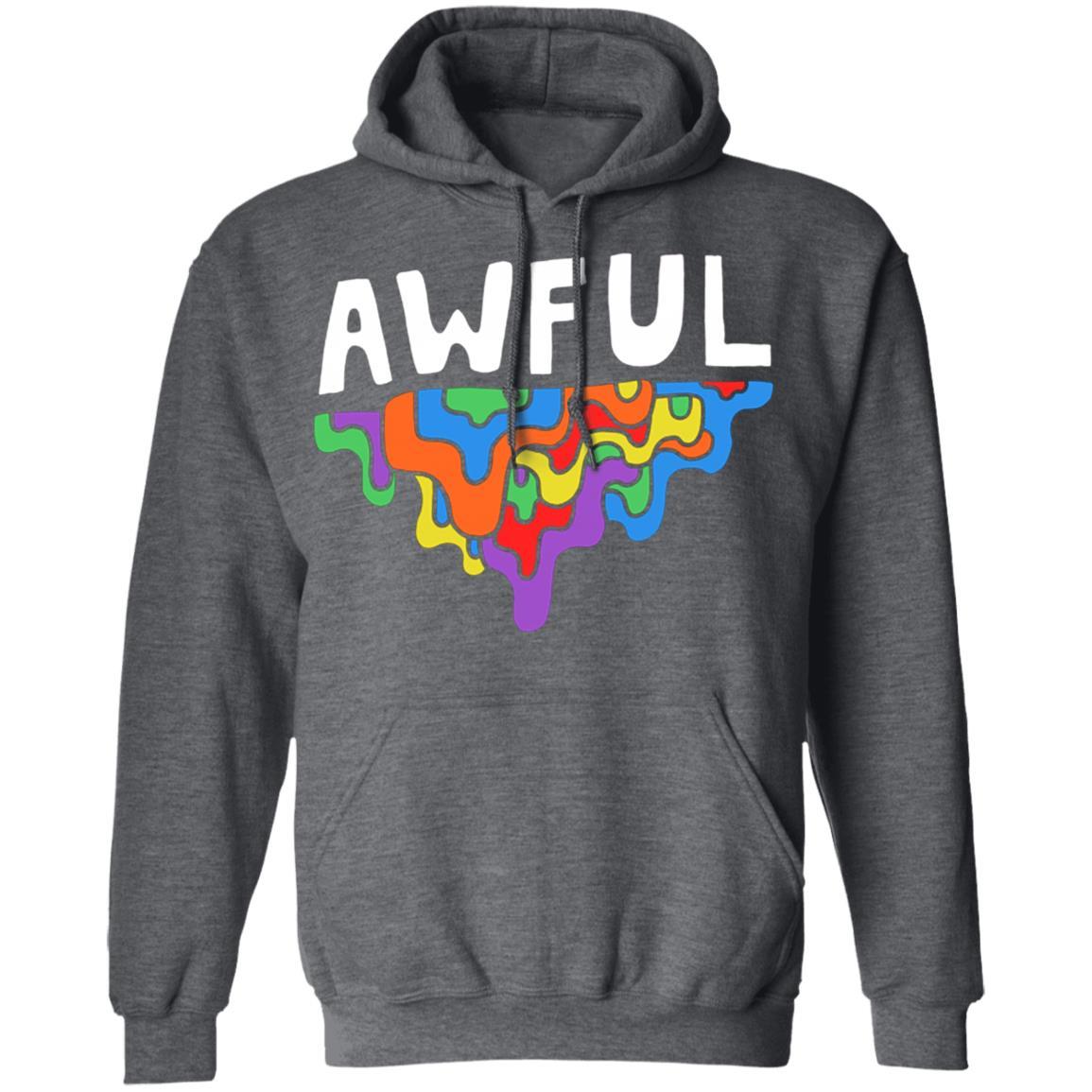 Awful Crayon Hoodie - Dark Heather - NINONINE