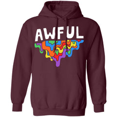 Awful Crayon Hoodie - Maroon - NINONINE