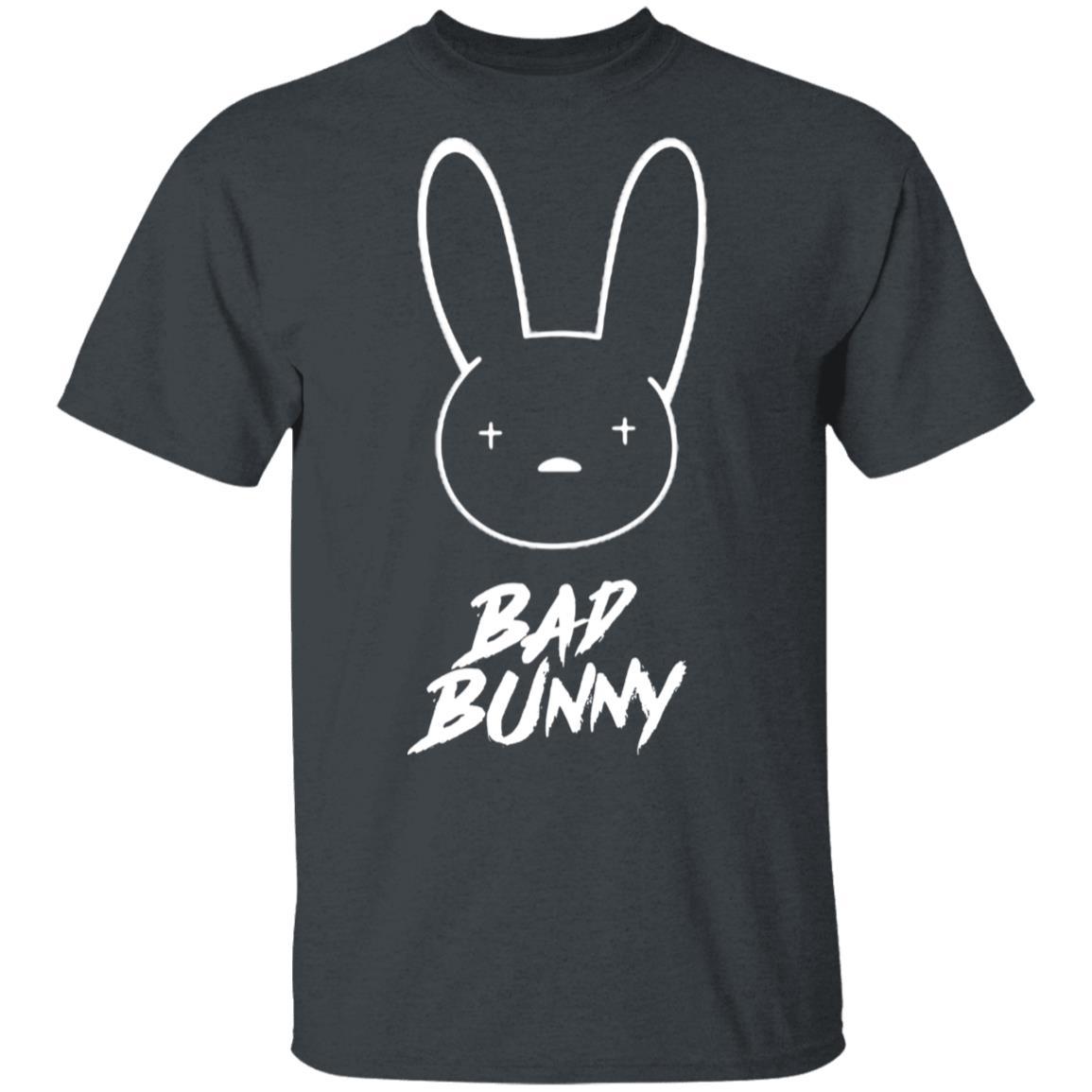 Bad Bunny Shirt Logo - Dark Heather - NINONINE