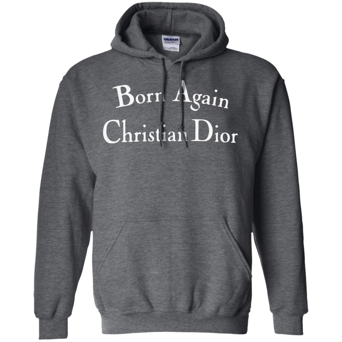 Born Again Christian Dior Hoodie Dark - Dark Heather / S -