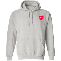 Cdg Hoodie Left Chest - Ash - NINONINE