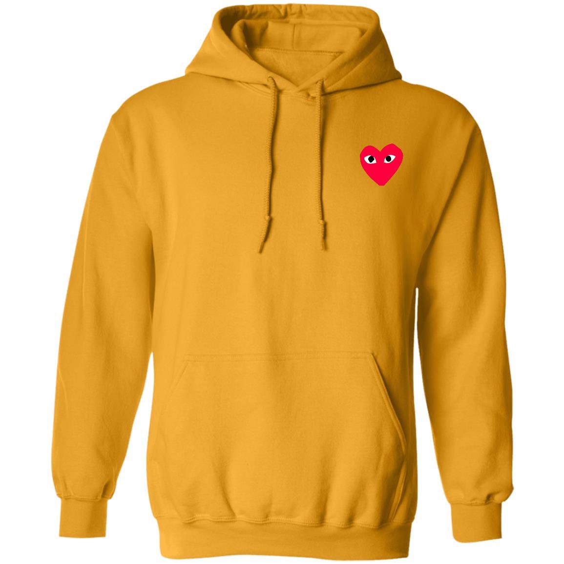 Cdg Hoodie Left Chest - Gold - NINONINE