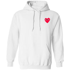 Cdg Hoodie Left Chest - White - NINONINE