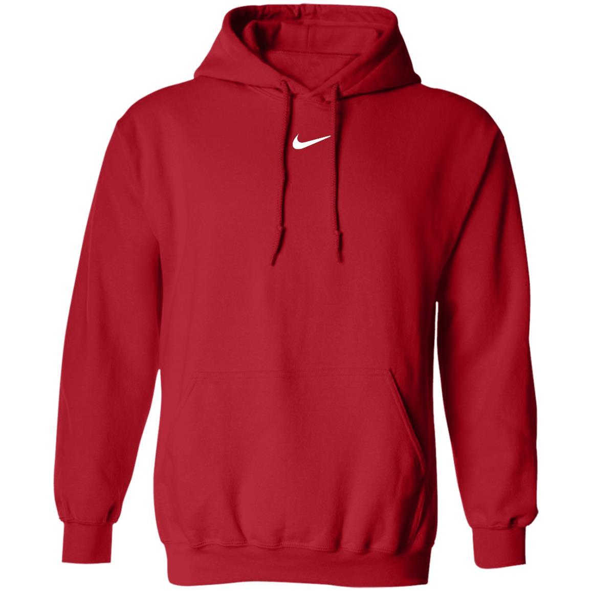 Center Swoosh Nike Hoodie - Red - NINONINE