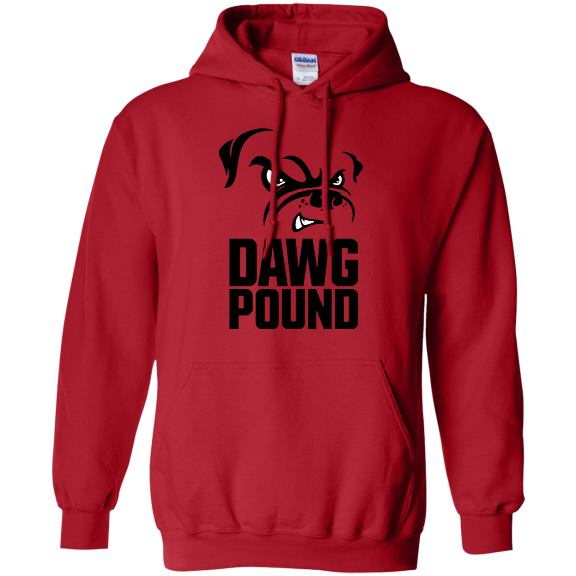 Dawg Pound Hoodie - Red / S - Sweatshirts