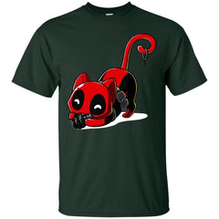 Deadpool Cat Shirt Playing With Grenade - NINONINE